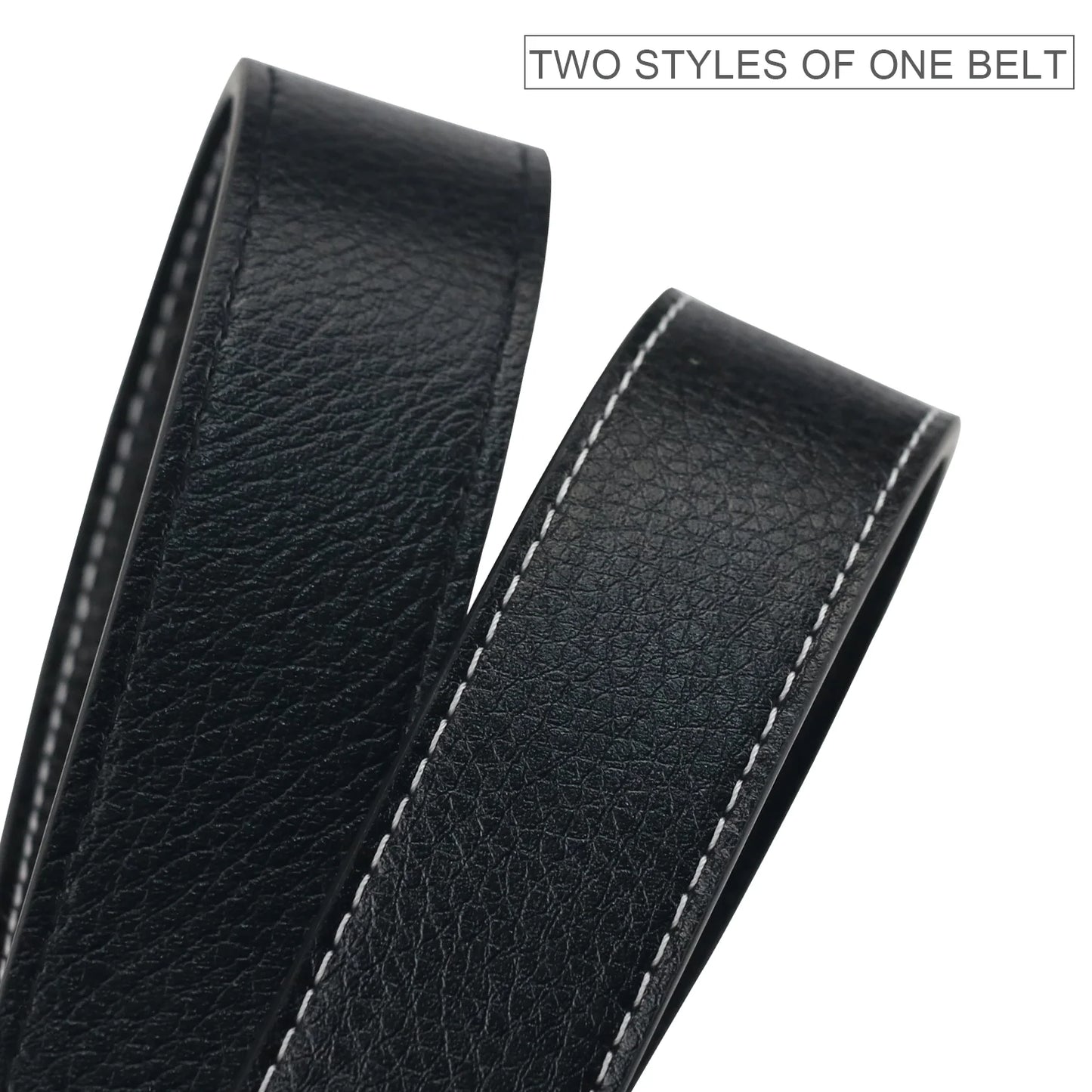 Men Belts Reversible Leather Belt Reverse for 2 Sides Dress Casual Belts for Men Fit for Waist Size 34-36"