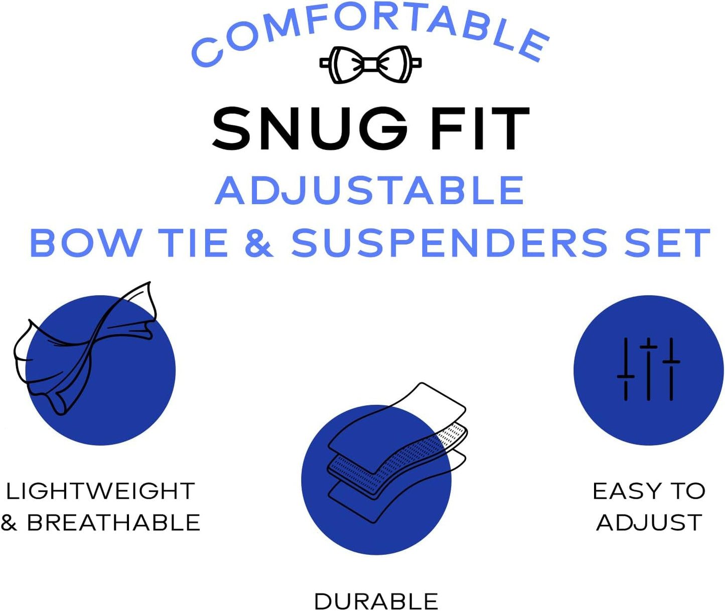 Bow Tie and Suspenders for Men, Adjustable Derby Wedding Gatsby Costume Mens Bow Ties and Suspenders Bowtie Bretelles for Men