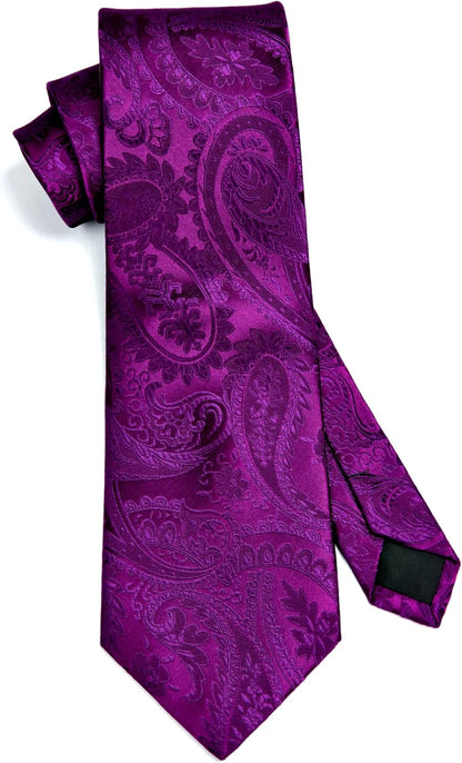 Paisley Ties for Men Solid Tie Handkerchief Floral Men'S Necktie & Pocket Square Set Wedding Classic Mens Ties