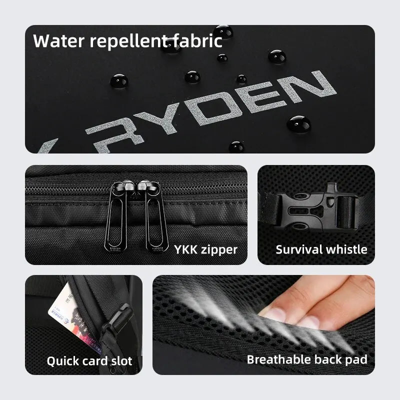 Business Backpack for Men Waterproof and Travel Laptop Backpack with USB Charging, Fits 17 Inch Laptop and Tech Gear