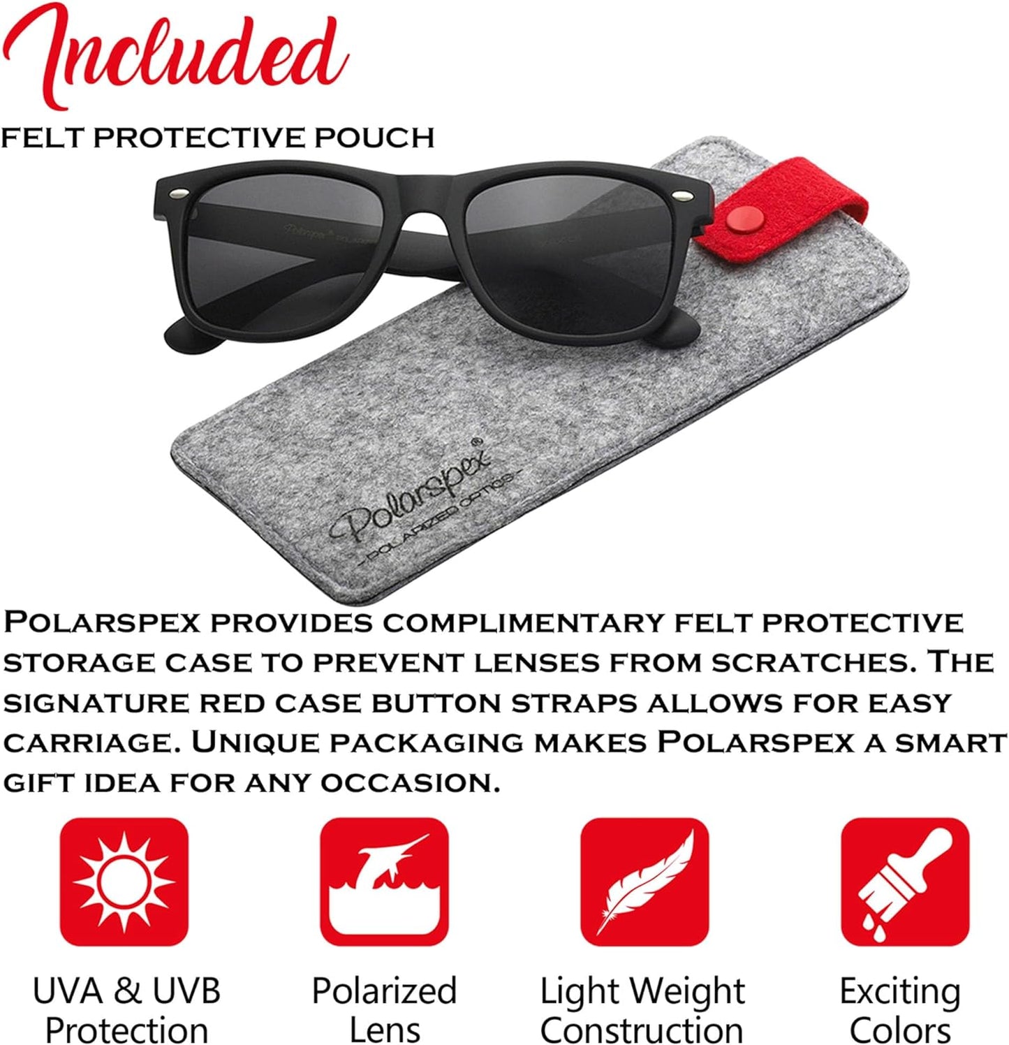 Polarized Sunglasses for Men – UV Protection, Durable & Lightweight Retro Sunglasses for Driving, Fishing