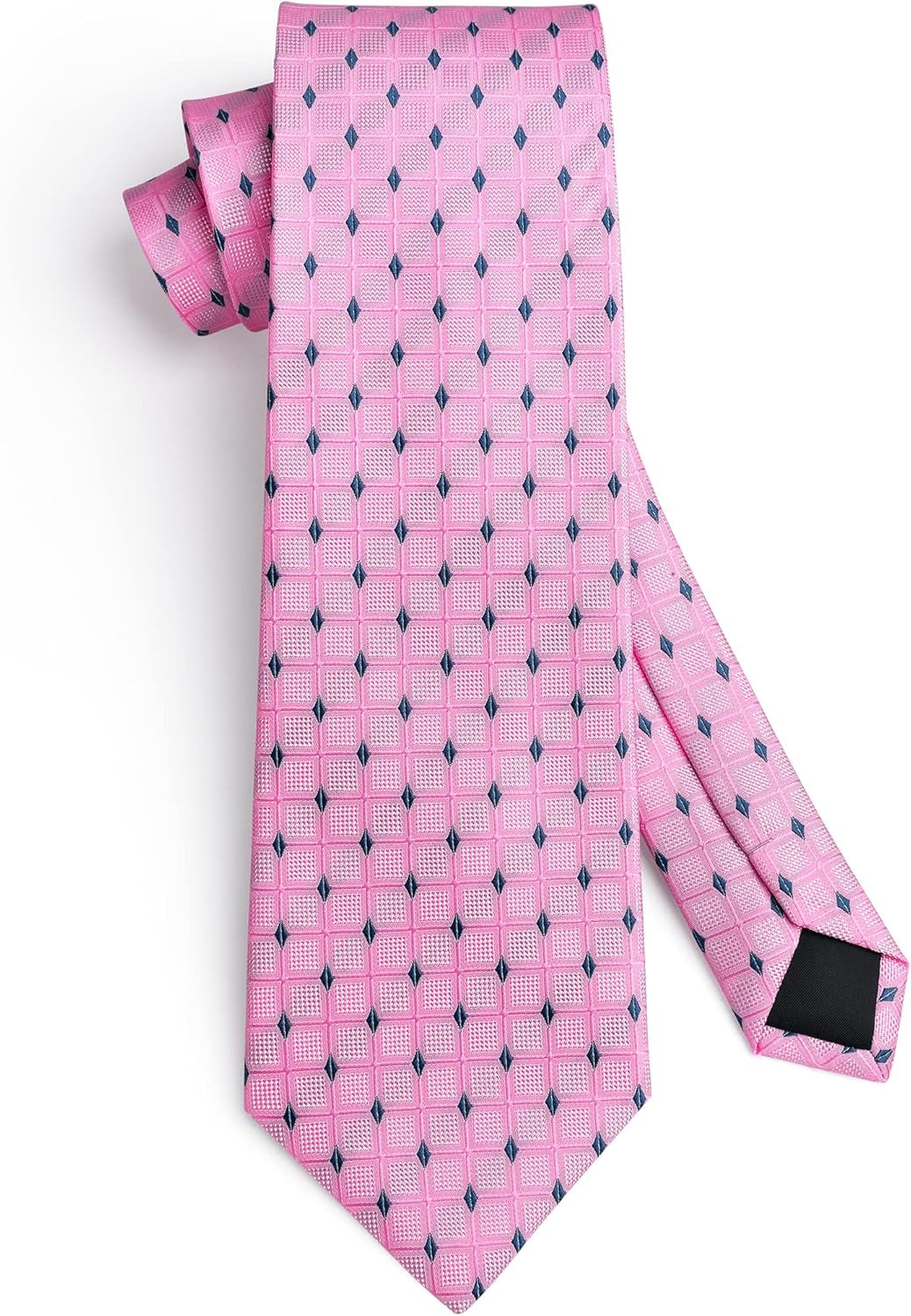 Plaid Checkered Tie Handkerchief Woven Classic Formal Men'S Necktie & Pocket Square Set