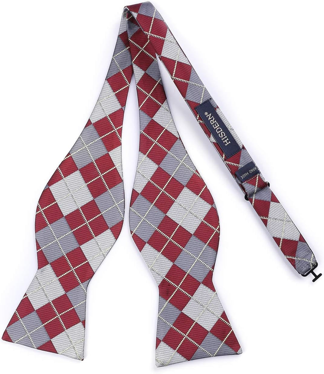 Bow Tie and Suspenders for Men Plaid Suspender Self Bowtie Pocket Square Adjustable Y Shape Mens Trouser Braces