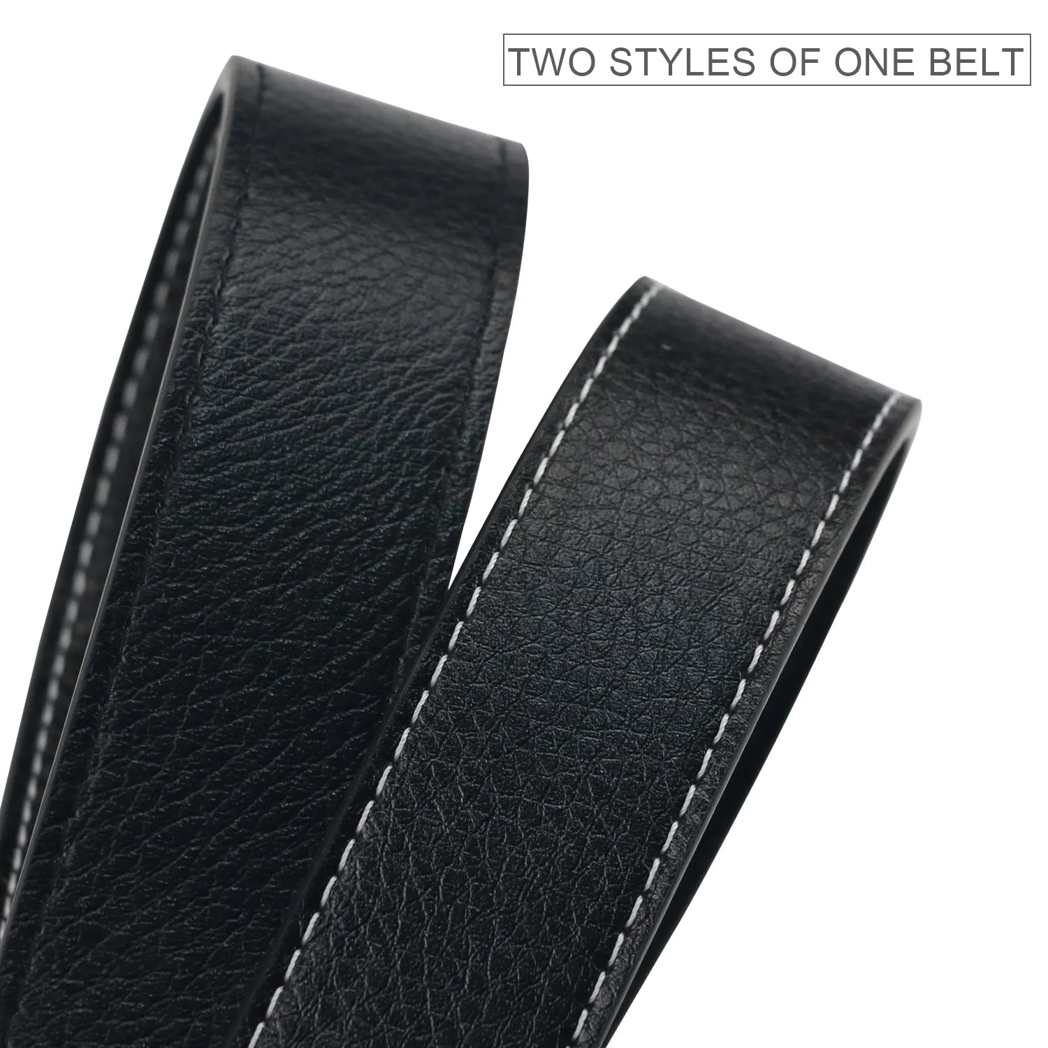 Men Belts Reversible Leather Belt Reverse for 2 Sides Dress Casual Belts for Men Fit for Waist Size 34-36"