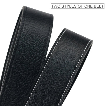Men Belts Reversible Leather Belt Reverse for 2 Sides Dress Casual Belts for Men Fit for Waist Size 34-36"