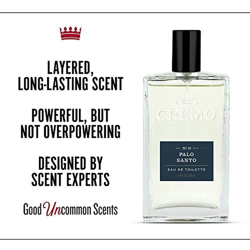 Cremo Palo Santo Cologne 3.4 Fl Oz Bright Cardamom Papyrus Men'S Fragrance