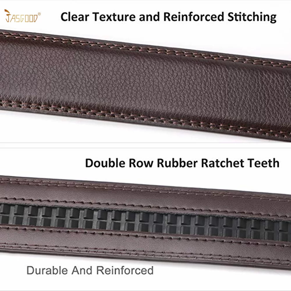 Men'S Ratchet Belts Leather Click Belt for Men 2 Pack