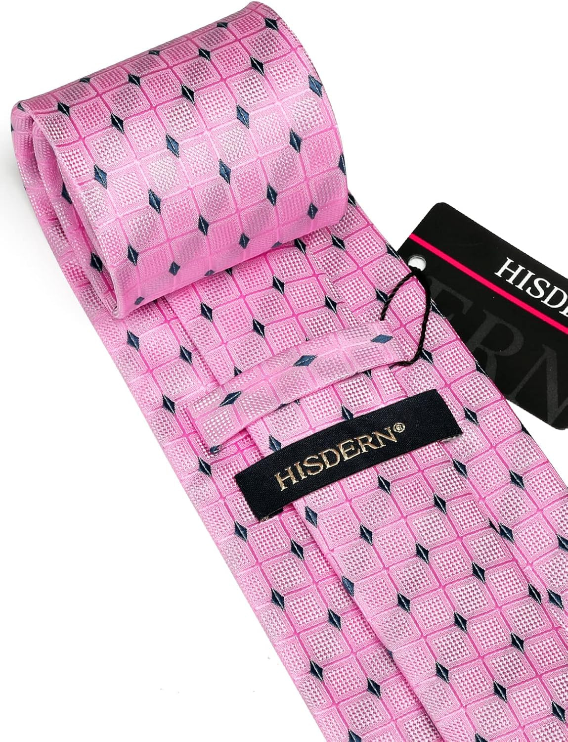 Plaid Checkered Tie Handkerchief Woven Classic Formal Men'S Necktie & Pocket Square Set