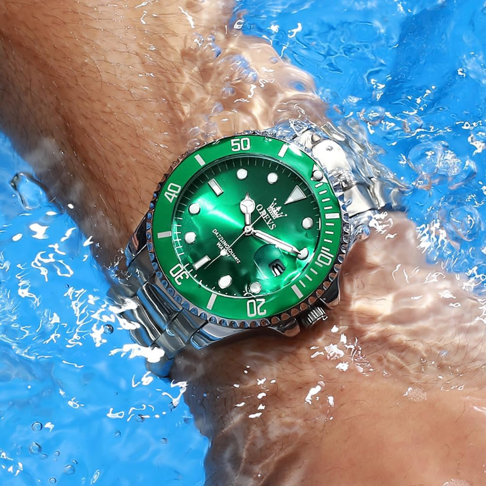 Luxury Watches for Men Big Face Stainless Steel Business Dress Analog Quartz Watch with Day Waterproof Luminous Mens Wrist Watch