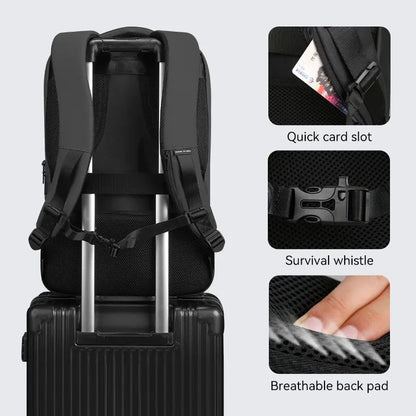 Business Backpack for Men Waterproof and Travel Laptop Backpack with USB Charging, Fits 17 Inch Laptop and Tech Gear