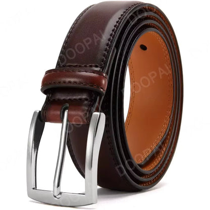 Men Belts High Quality Leather LONG Large Pin Buckle Metal Automatic Buckle Male Belts Strap Male