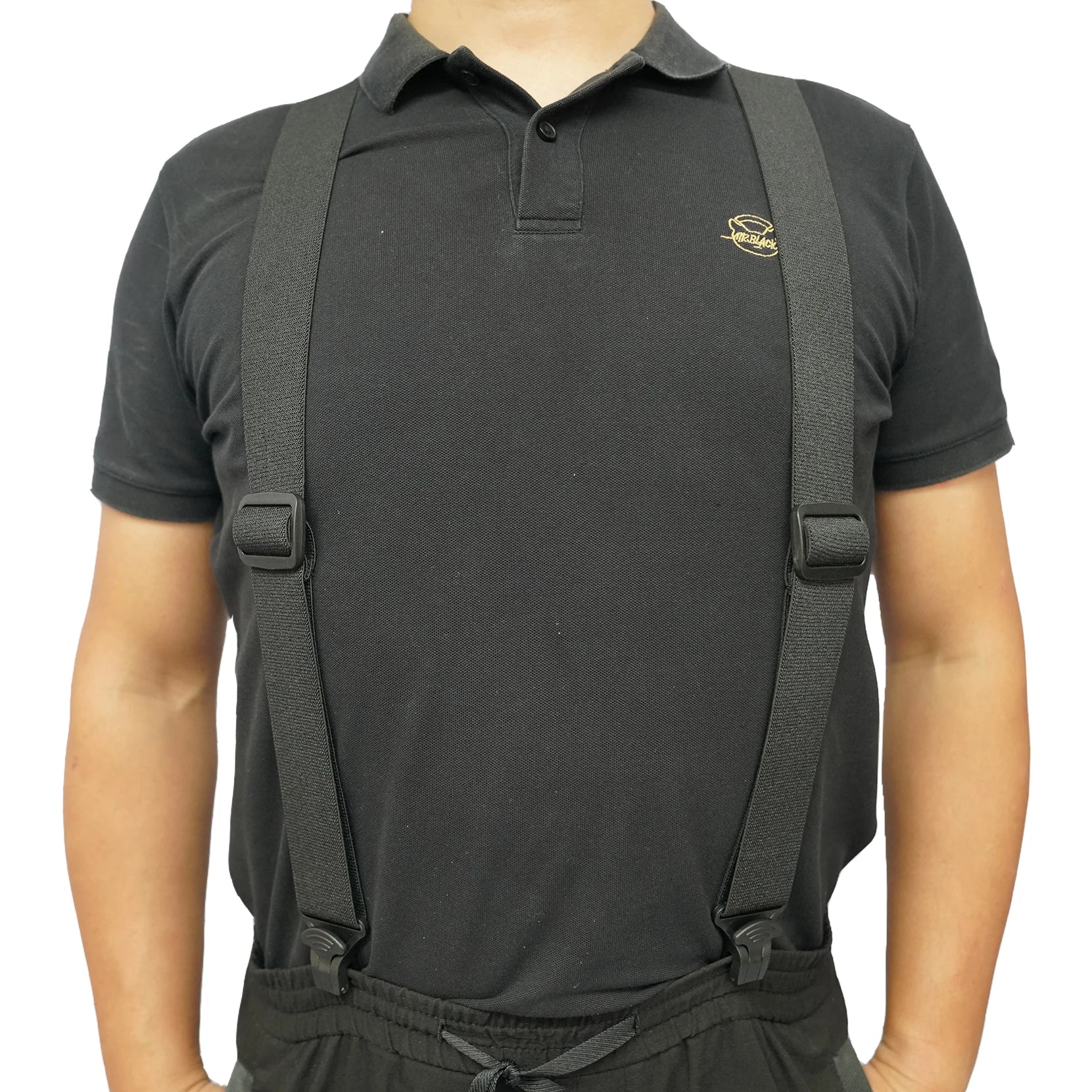 Melo Tough Y Back Suspenders Airport Friendly Suspenders, No Buzz with Plastic Clip 1.5 Inch Fully Elastic Braces