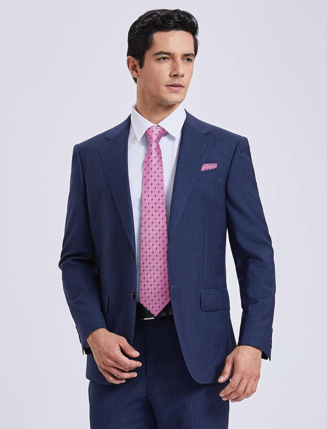 Plaid Checkered Tie Handkerchief Woven Classic Formal Men'S Necktie & Pocket Square Set
