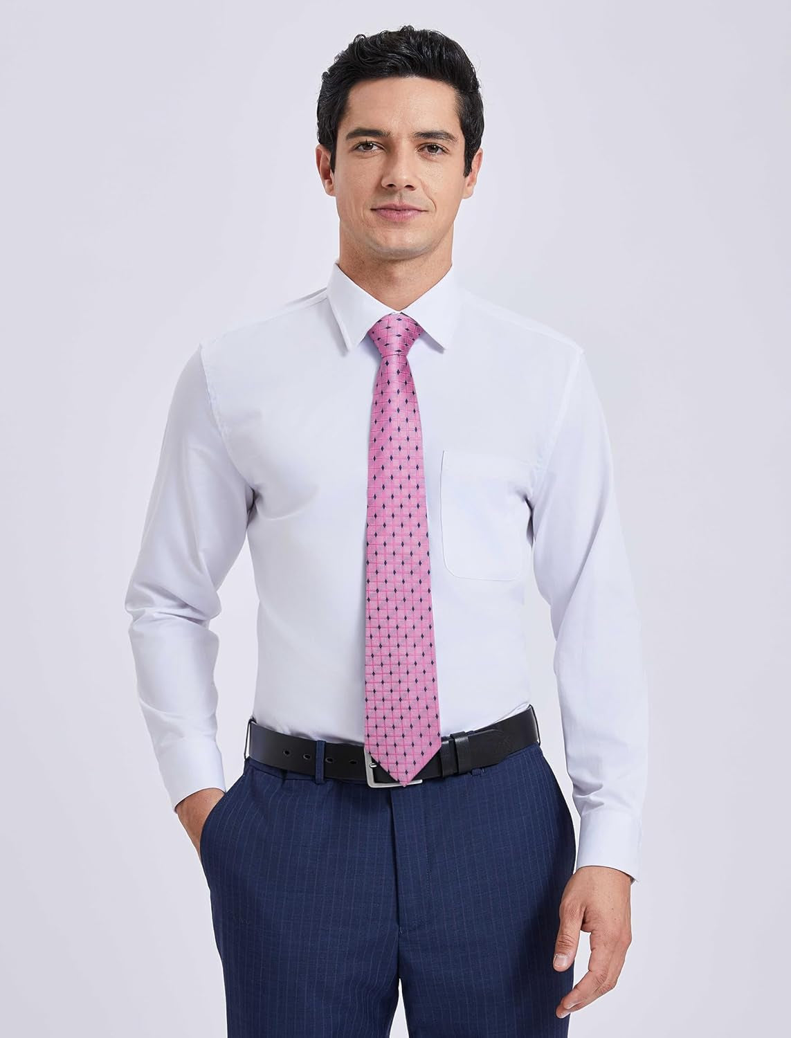 Plaid Checkered Tie Handkerchief Woven Classic Formal Men'S Necktie & Pocket Square Set