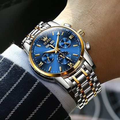 Mens Watch Automatic Mechanical Tourbillon Self Winding Luxury Stainless Steel Waterproof Luminous Date Wrist Watch