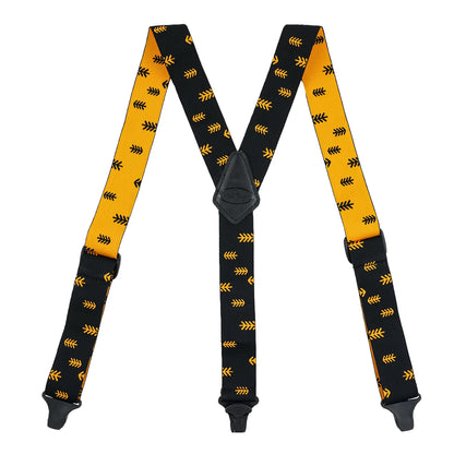 Melo Tough Y Back Suspenders Airport Friendly Suspenders, No Buzz with Plastic Clip 1.5 Inch Fully Elastic Braces