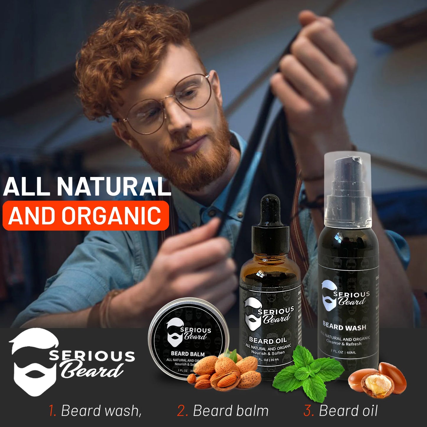 9 PIECE BEARD GROOMING KIT for MEN