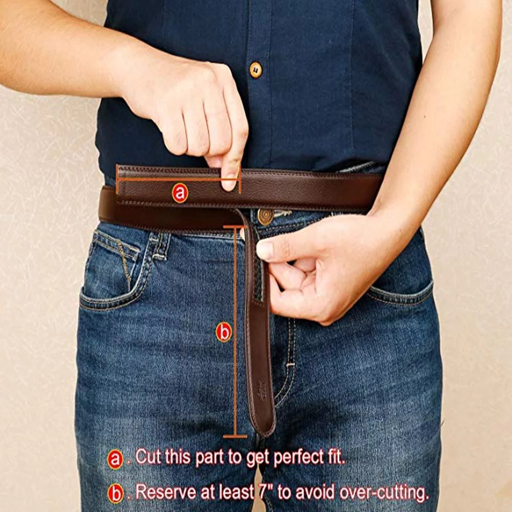Men'S Ratchet Belts Leather Click Belt for Men 2 Pack