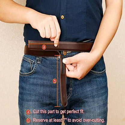 Men'S Ratchet Belts Leather Click Belt for Men 2 Pack