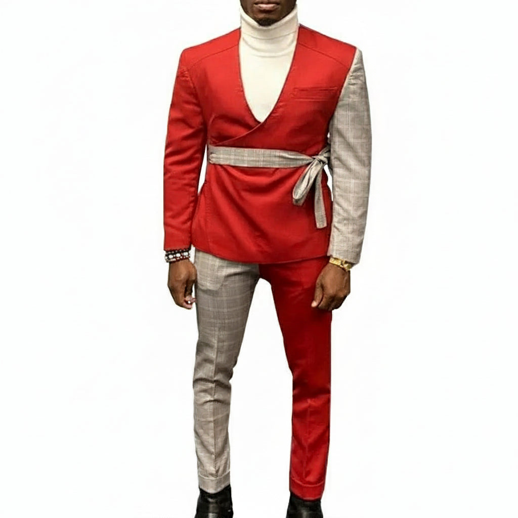 Mens Suits Two Piece Slim Fit Peaked Lapel Groomsmen Wear Custom Made Prom Groom Tuxedos Wedding T1218