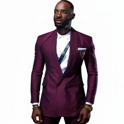 Mens Suits Two Piece Slim Fit Peaked Lapel Groomsmen Wear Custom Made Prom Groom Tuxedos Wedding T1218