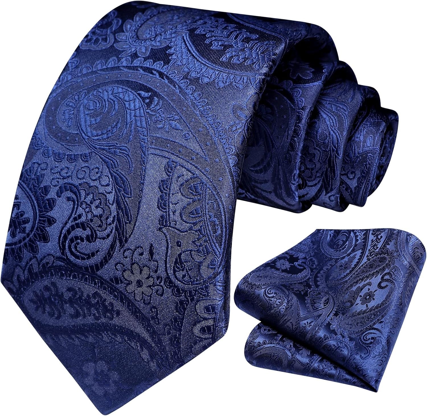Paisley Ties for Men Solid Tie Handkerchief Floral Men'S Necktie & Pocket Square Set Wedding Classic Mens Ties