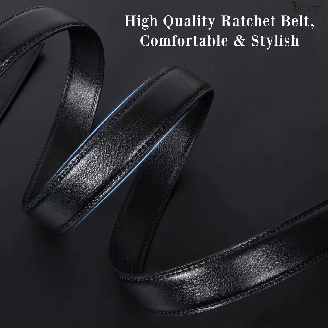 Men'S Ratchet Belts Leather Click Belt for Men 2 Pack