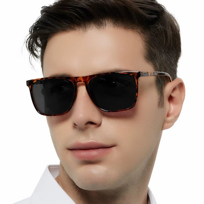 Mens Sunglasses Polarized Brand Designer Luxury Anti-Glare Car Glasses Fashion Square Male Sun Glasses Black Shades Goggle UV400