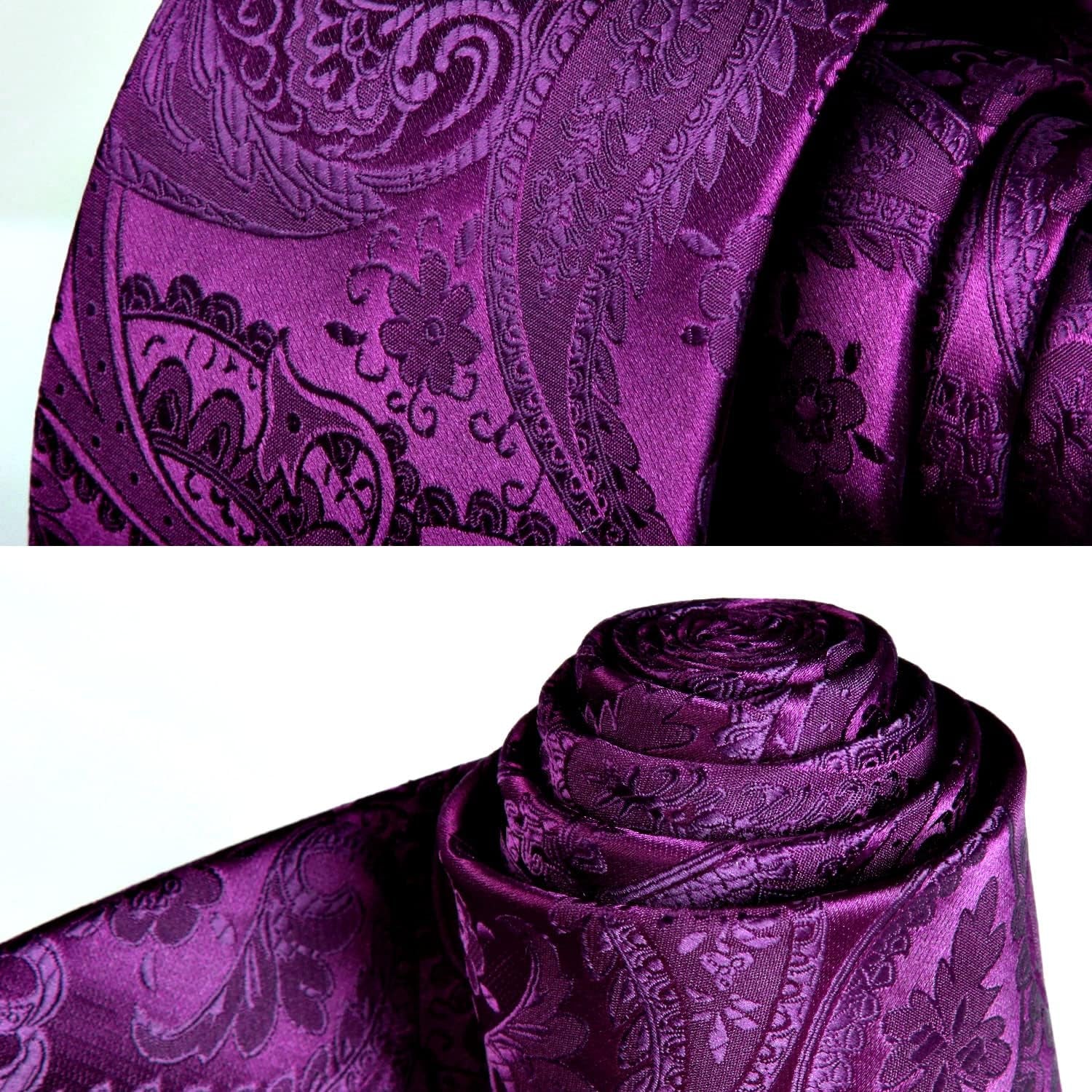 Paisley Ties for Men Solid Tie Handkerchief Floral Men'S Necktie & Pocket Square Set Wedding Classic Mens Ties