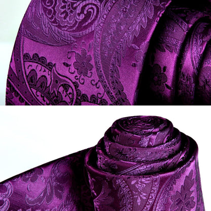 Paisley Ties for Men Solid Tie Handkerchief Floral Men'S Necktie & Pocket Square Set Wedding Classic Mens Ties