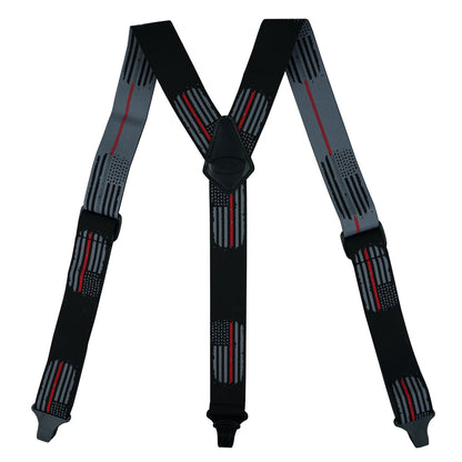 Melo Tough Y Back Suspenders Airport Friendly Suspenders, No Buzz with Plastic Clip 1.5 Inch Fully Elastic Braces