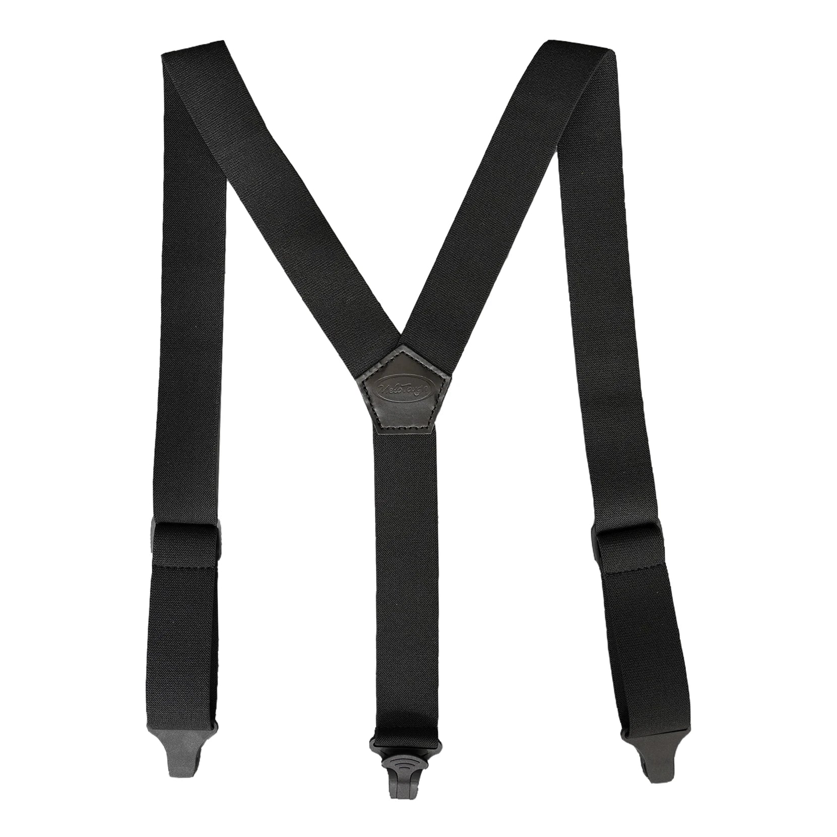 Melo Tough Y Back Suspenders Airport Friendly Suspenders, No Buzz with Plastic Clip 1.5 Inch Fully Elastic Braces