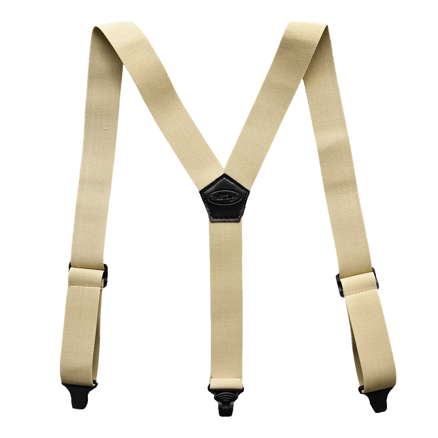 Melo Tough Y Back Suspenders Airport Friendly Suspenders, No Buzz with Plastic Clip 1.5 Inch Fully Elastic Braces