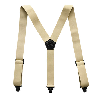 Melo Tough Y Back Suspenders Airport Friendly Suspenders, No Buzz with Plastic Clip 1.5 Inch Fully Elastic Braces