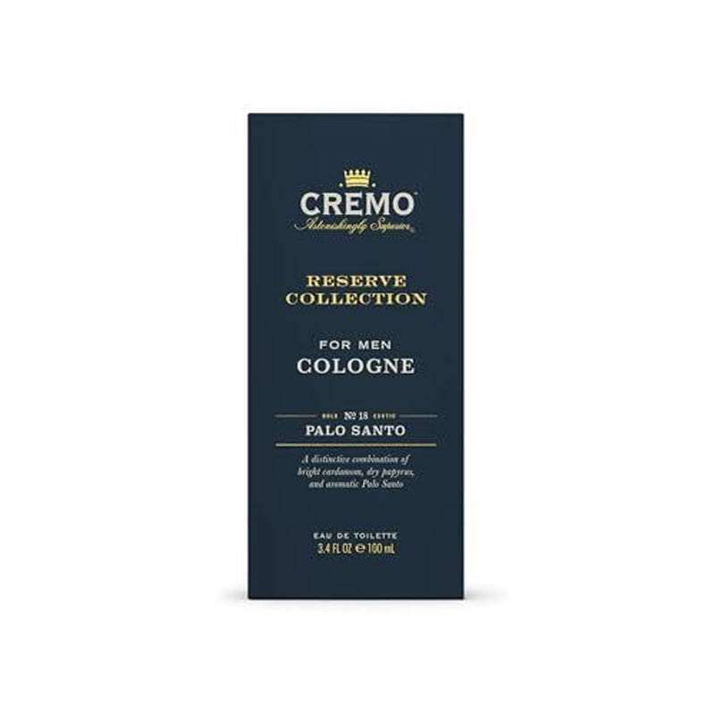 Cremo Palo Santo Cologne 3.4 Fl Oz Bright Cardamom Papyrus Men'S Fragrance